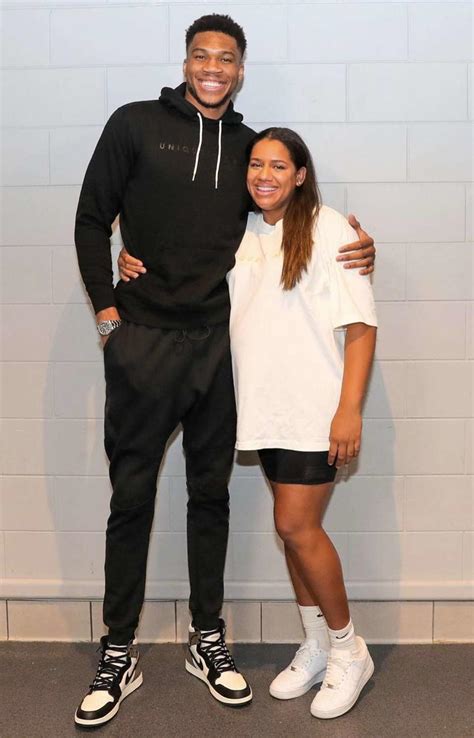 Giannis Antetokounmpo and Mariah Riddlesprigger to .